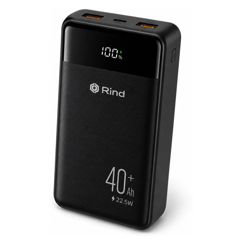 Power Bank Rind PD-401 40 000 mAh 22.5W noire